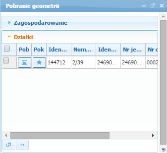 4 pobranie geometrii dzialki