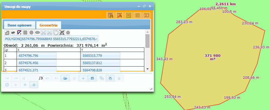 5 dodawanie geometrii mapa